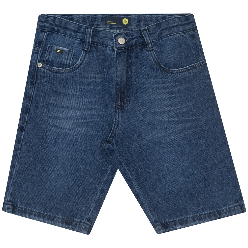 Bermuda jeans V10 Jeans com acabamento premium